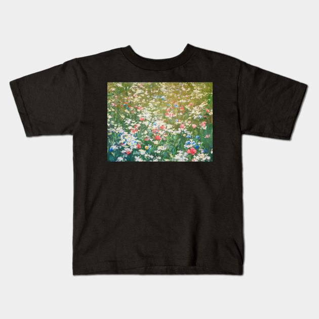 Field of flowers Kids T-Shirt by Philip